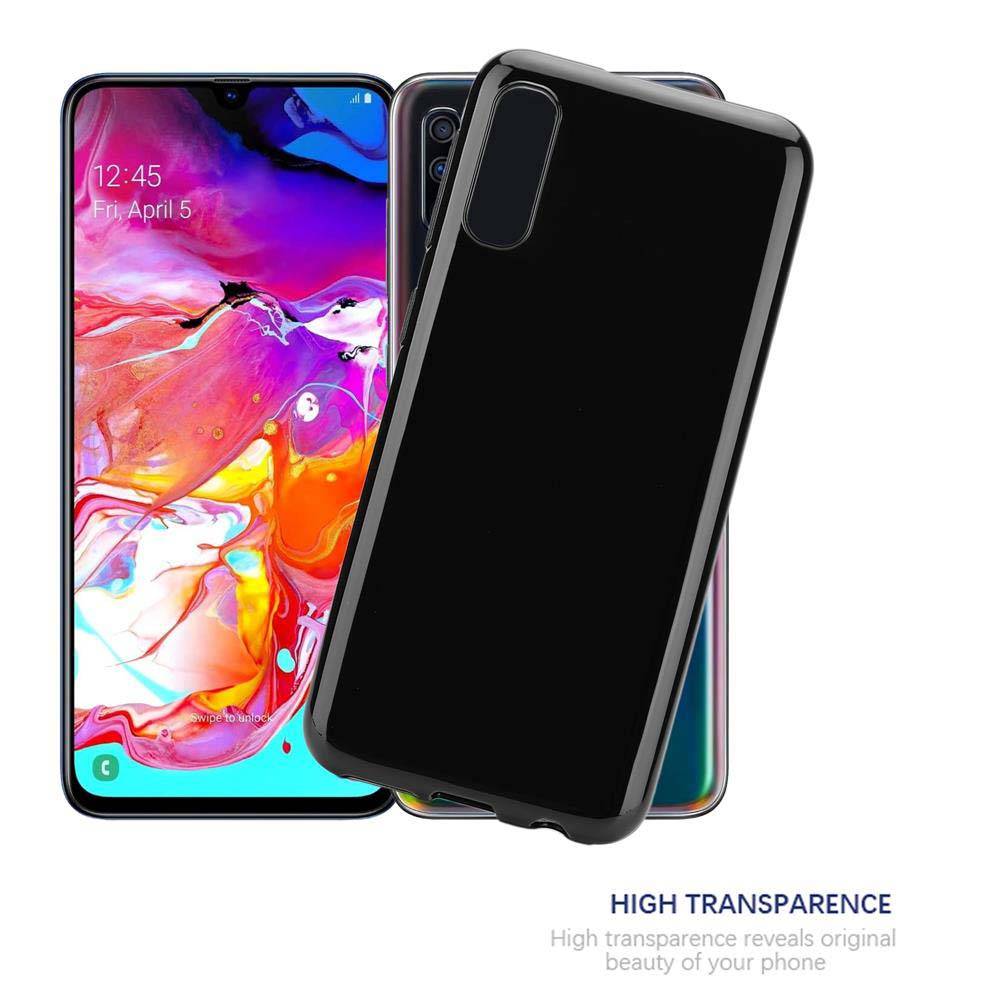 Cadorabo Hülle für Samsung Galaxy A70 / A70s Schutz Hülle in Schwarz Schutzhülle TPU Silikon Cover Etui Case