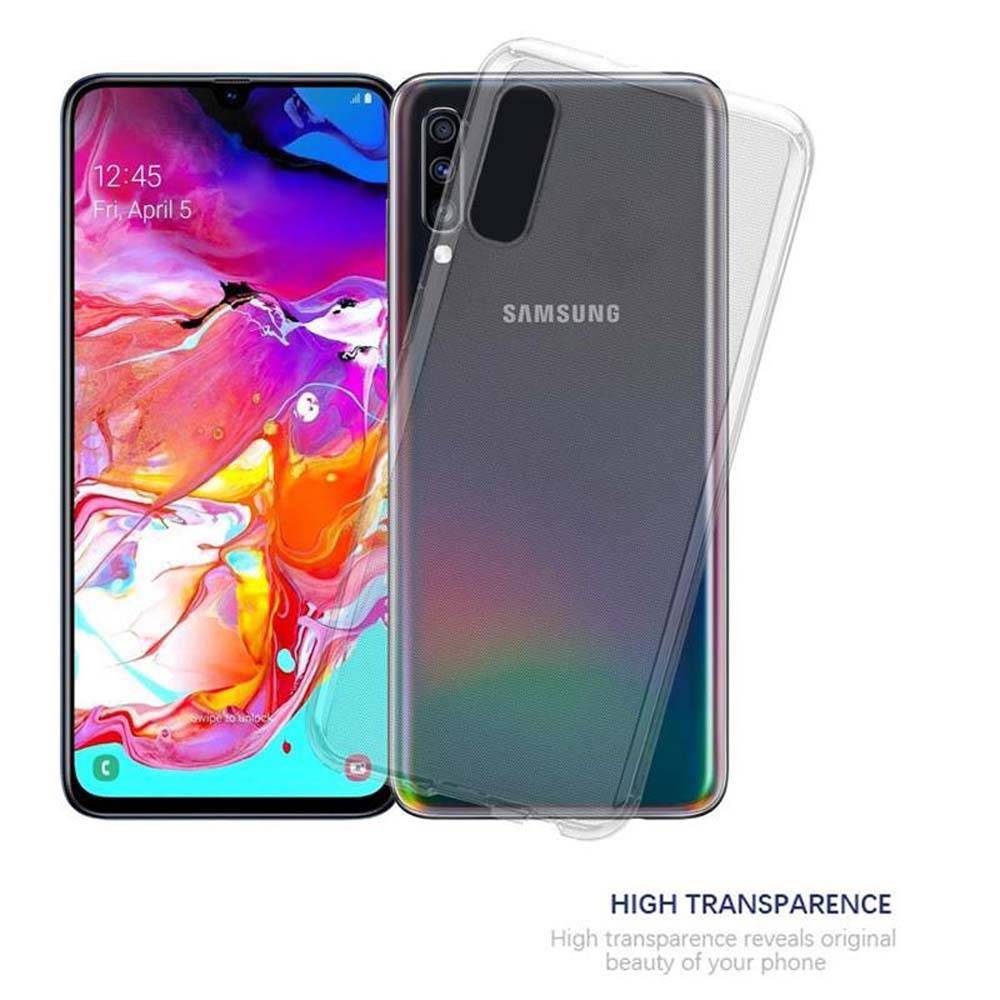 Cadorabo Hülle für Samsung Galaxy A70 / A70s Schutz Hülle in Transparent Schutzhülle TPU Silikon Cover Etui Case