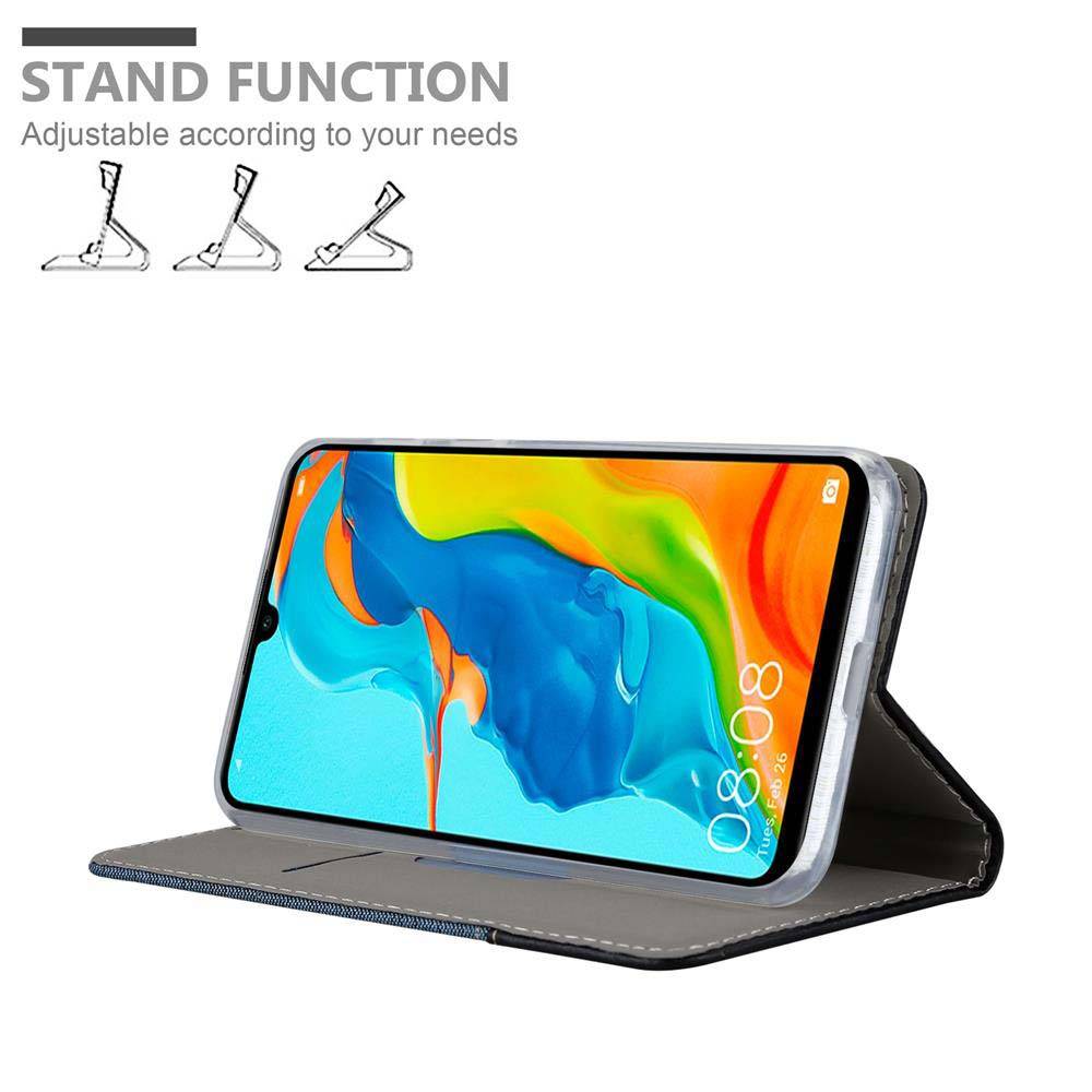 Cadorabo Hülle für Huawei P30 LITE Schutzhülle in Blau Handy Hülle Etui Book Case Cover