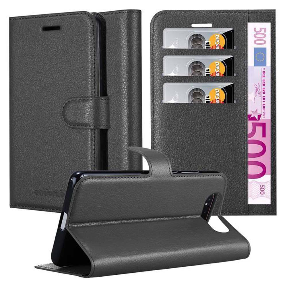 Cadorabo Hülle für Samsung Galaxy A80 / A90 4G Schutz Hülle in Schwarz Handyhülle Etui Case Cover Magnetverschluss