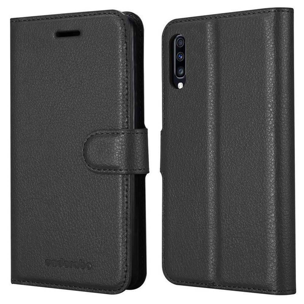 Cadorabo Hülle für Samsung Galaxy A70 / A70s Schutz Hülle in Schwarz Handyhülle Etui Case Cover Magnetverschluss