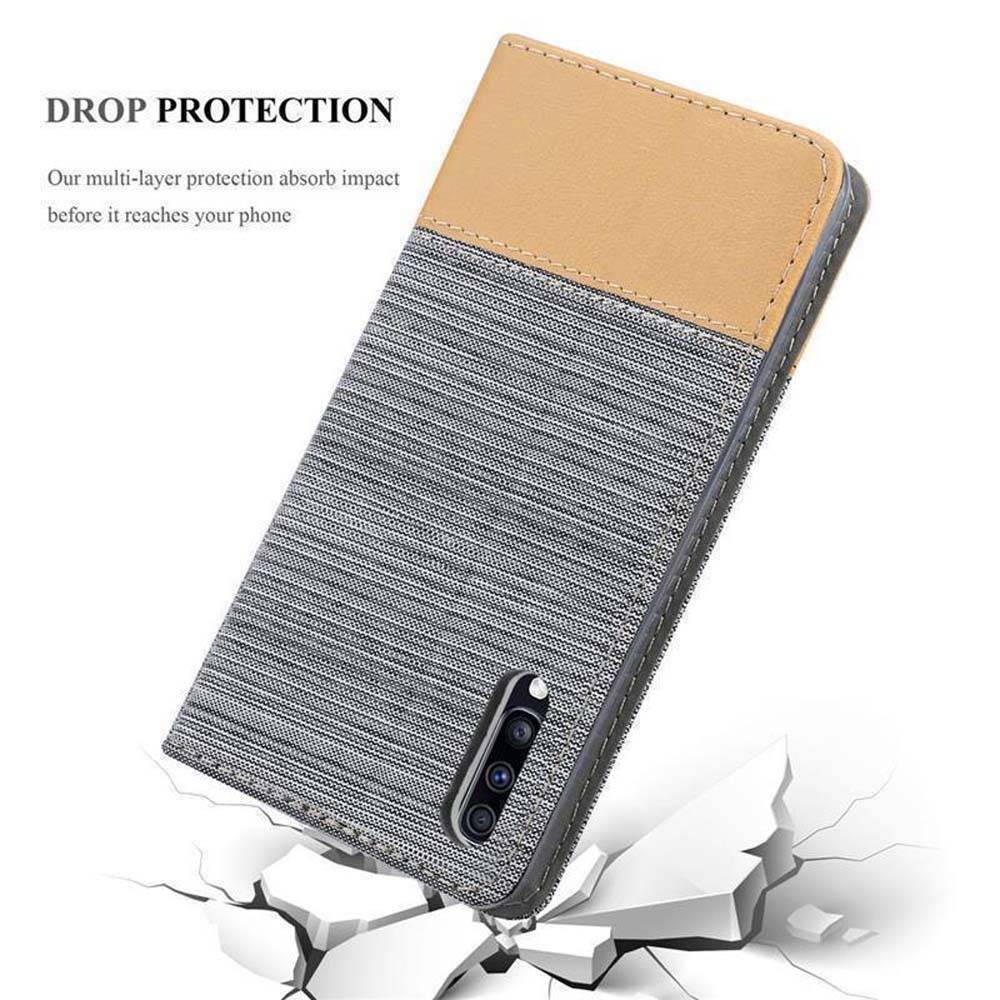 Cadorabo Hülle für Samsung Galaxy A70 / A70s Schutzhülle in Grau Handy Hülle Etui Book Case Cover