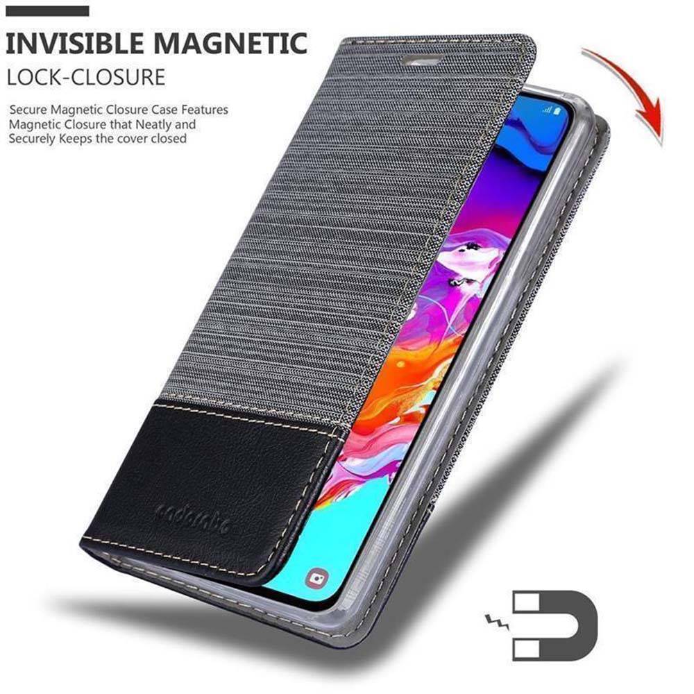 Cadorabo Hülle für Samsung Galaxy A70 / A70s Schutzhülle in Grau Handy Hülle Etui Book Case Cover