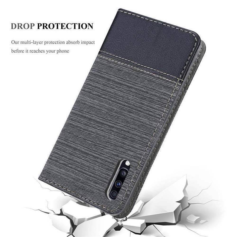 Cadorabo Hülle für Samsung Galaxy A70 / A70s Schutzhülle in Grau Handy Hülle Etui Book Case Cover