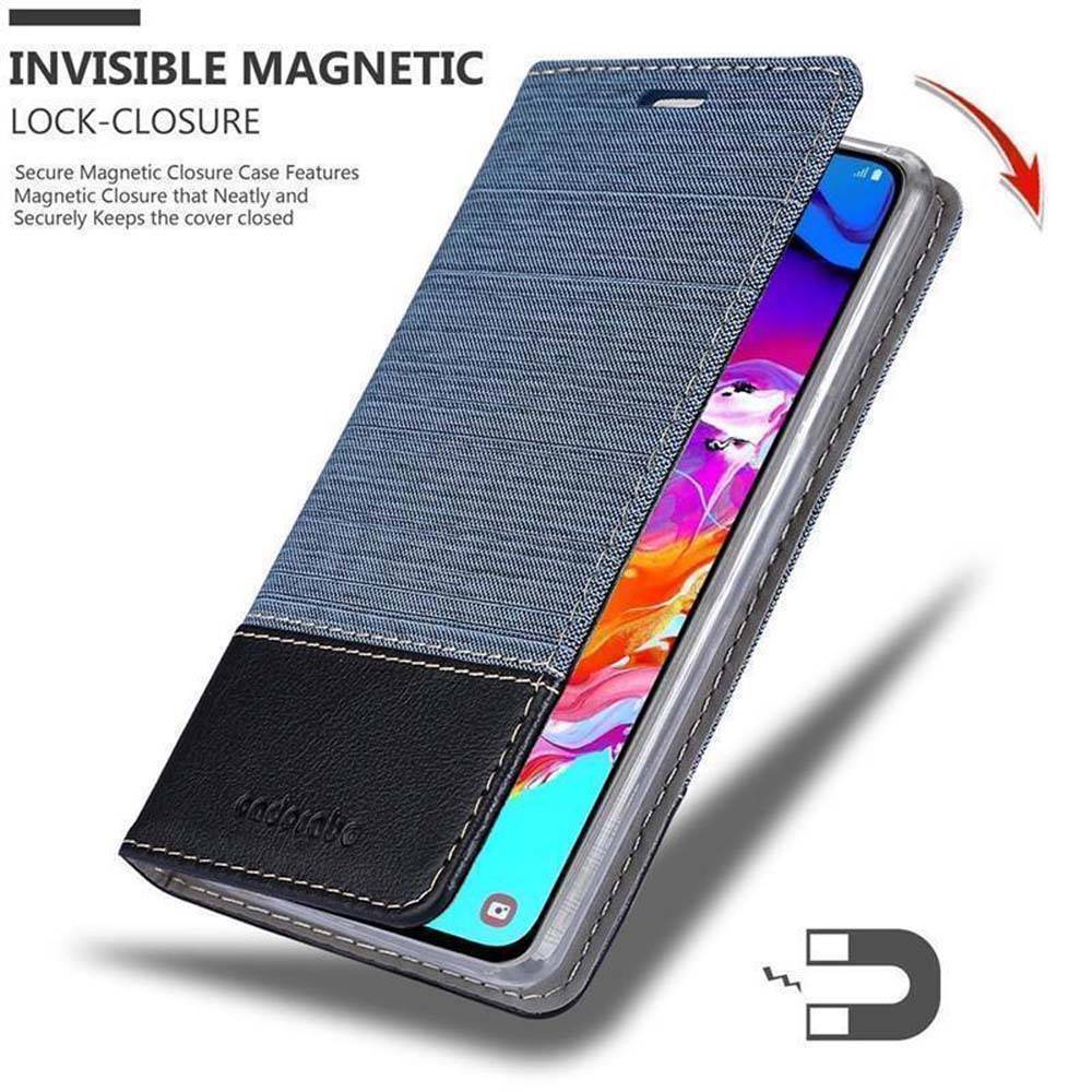 Cadorabo Hülle für Samsung Galaxy A70 / A70s Schutzhülle in Blau Handy Hülle Etui Book Case Cover