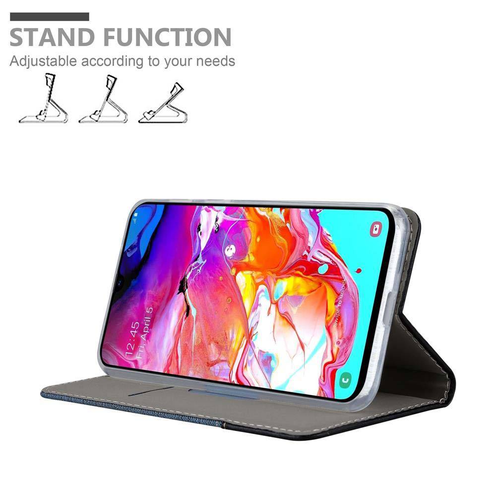 Cadorabo Hülle für Samsung Galaxy A70 / A70s Schutzhülle in Blau Handy Hülle Etui Book Case Cover