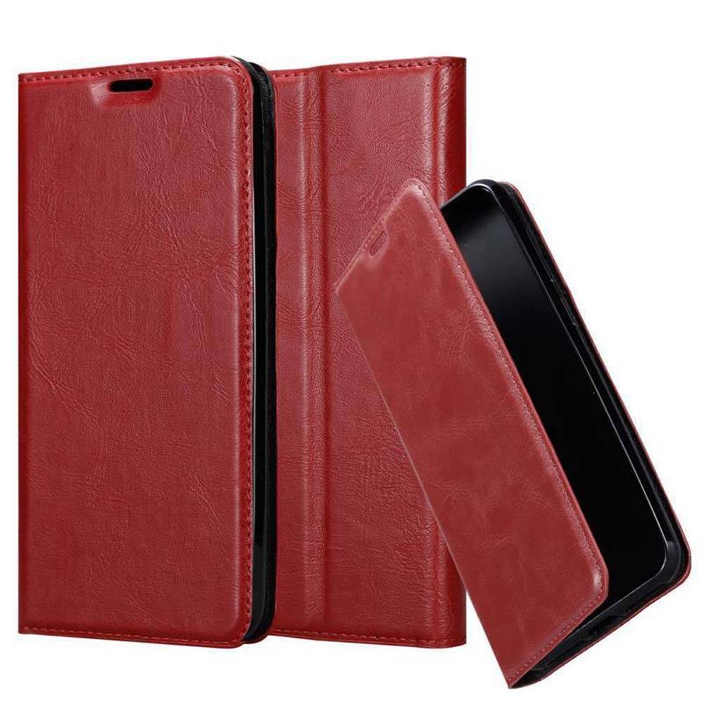 Cadorabo Hülle für Samsung Galaxy A70 / A70s Schutz Hülle in Rot Handyhülle Etui Case Cover Magnetverschluss