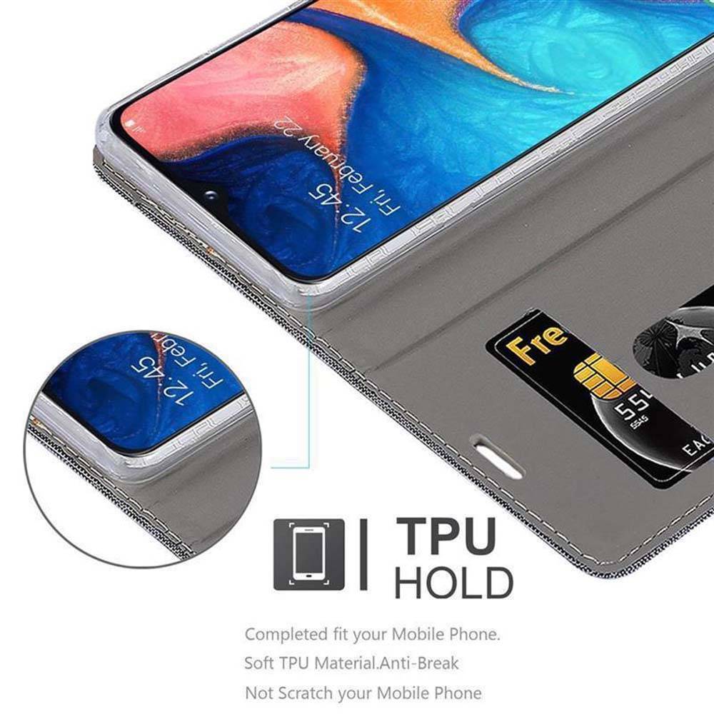 Cadorabo Hülle für Samsung Galaxy A10e / A20e Schutzhülle in Grau Handy Hülle Etui Book Case Cover