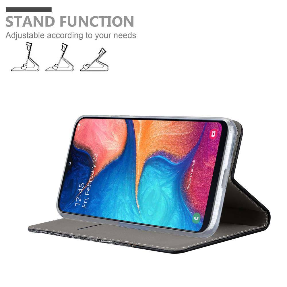 Cadorabo Hülle für Samsung Galaxy A10e / A20e Schutzhülle in Grau Handy Hülle Etui Book Case Cover