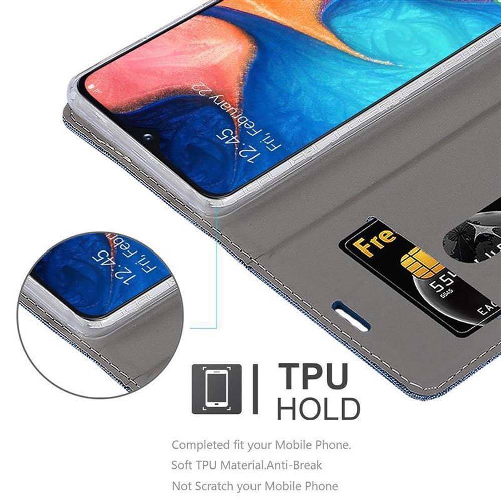 Cadorabo Hülle für Samsung Galaxy A10e / A20e Schutzhülle in Blau Handy Hülle Etui Book Case Cover