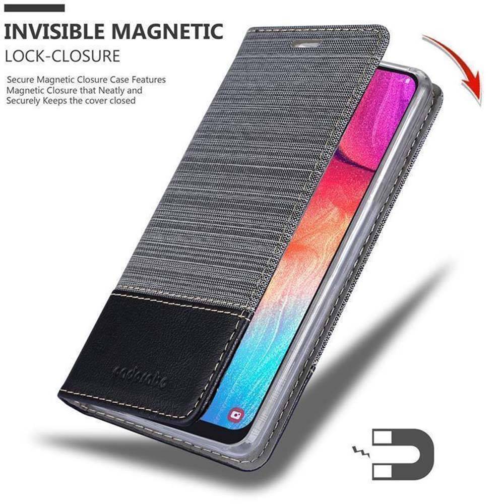 Cadorabo Hülle für Samsung Galaxy A50 4G / A50s / A30s Schutzhülle in Grau Handy Hülle Etui Book Case Cover