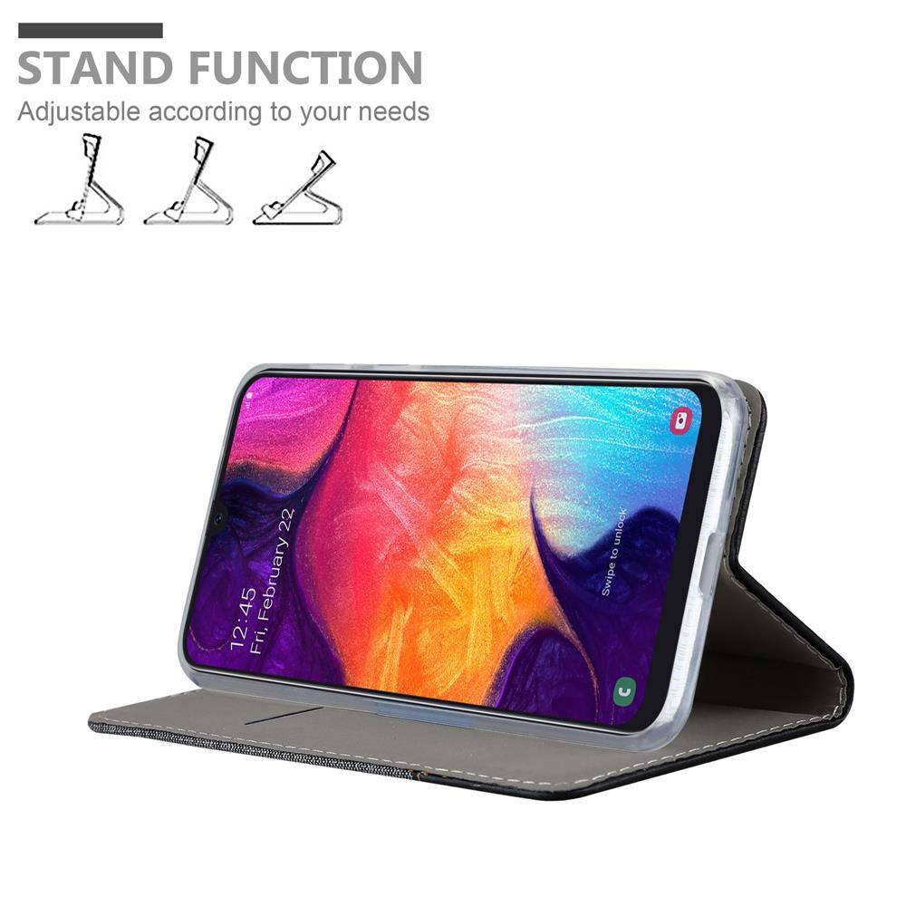 Cadorabo Hülle für Samsung Galaxy A50 4G / A50s / A30s Schutzhülle in Grau Handy Hülle Etui Book Case Cover