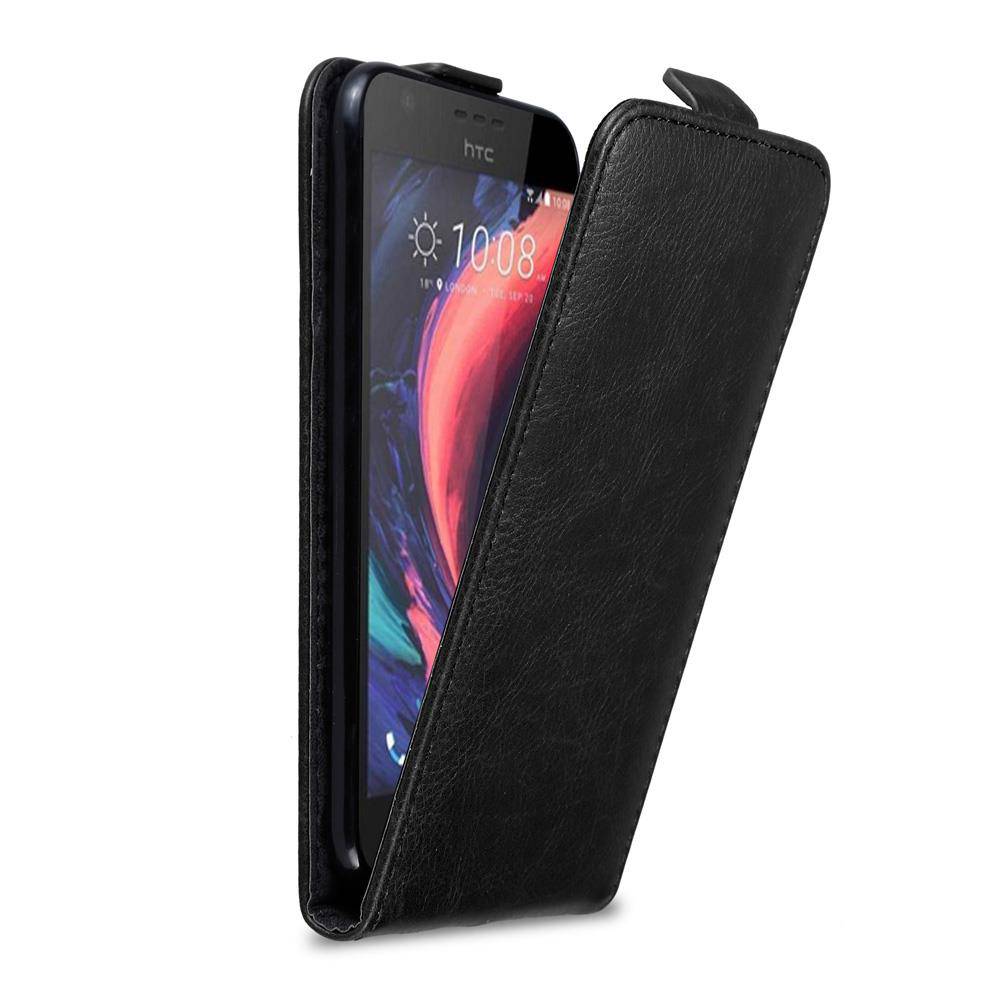 Cadorabo Hülle für HTC Desire 10 LIFESTYLE / Desire 825 Schutz Hülle in Schwarz Flip Etui Handyhülle Case Cover