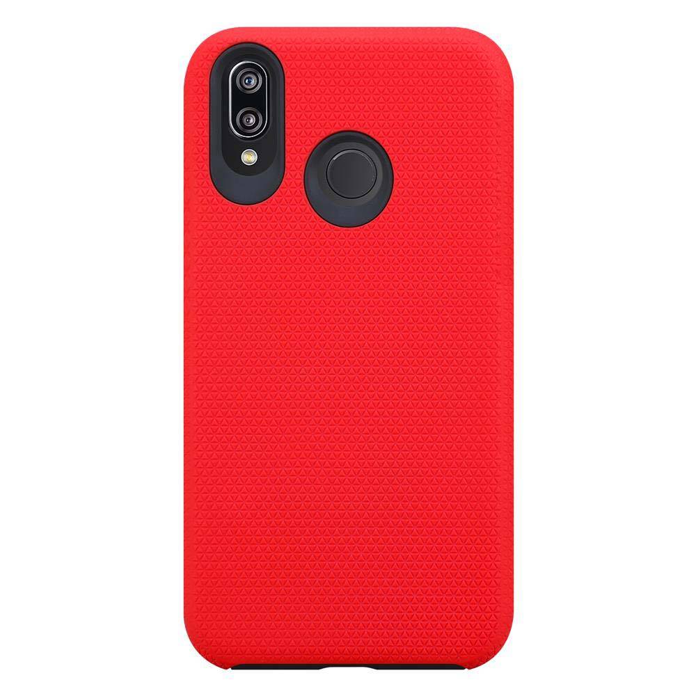 Cadorabo Schutzhülle für Huawei P20 LITE 2018 / NOVA 3E Hülle in Rot Outdoor Etui Hybrid Handyhülle extra Grip Anti