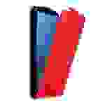 Cadorabo Hülle für Samsung Galaxy A8 2018 Schutz Hülle in Rot Flip Etui Handyhülle Case Cover