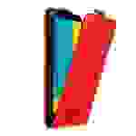 Cadorabo Hülle für Samsung Galaxy J6 2018 Schutz Hülle in Rot Flip Etui Handyhülle Case Cover