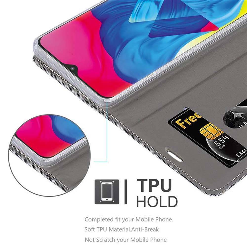 Cadorabo Hülle für Samsung Galaxy A10 / M10 Schutzhülle in Grau Handy Hülle Etui Book Case Cover