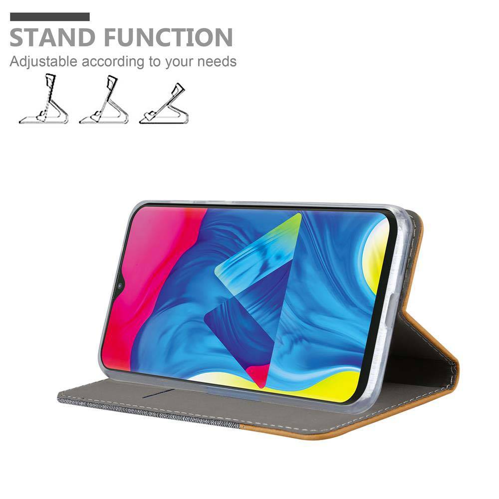 Cadorabo Hülle für Samsung Galaxy A10 / M10 Schutzhülle in Grau Handy Hülle Etui Book Case Cover