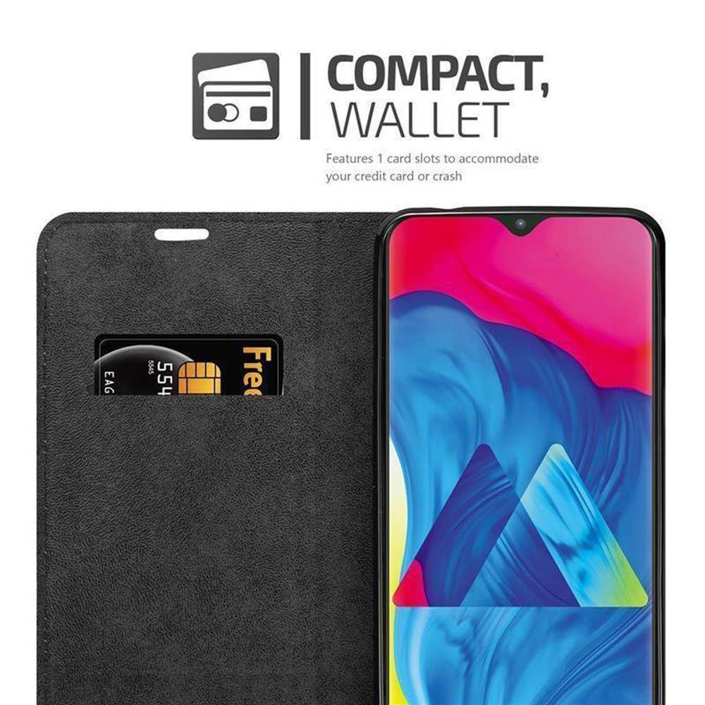 Cadorabo Hülle für Samsung Galaxy A10 / M10 Schutz Hülle in Braun Handyhülle Etui Case Cover Magnetverschluss