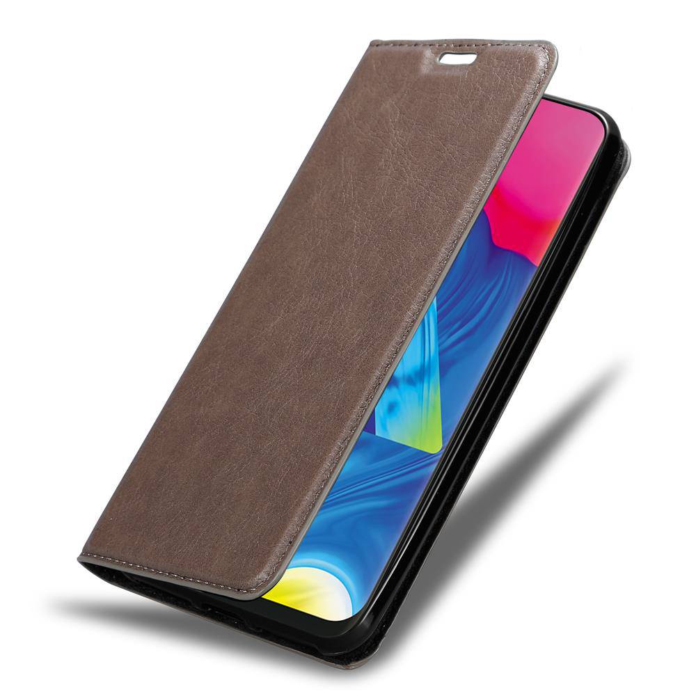 Cadorabo Hülle für Samsung Galaxy A10 / M10 Schutz Hülle in Schwarz Handyhülle Etui Case Cover Magnetverschluss
