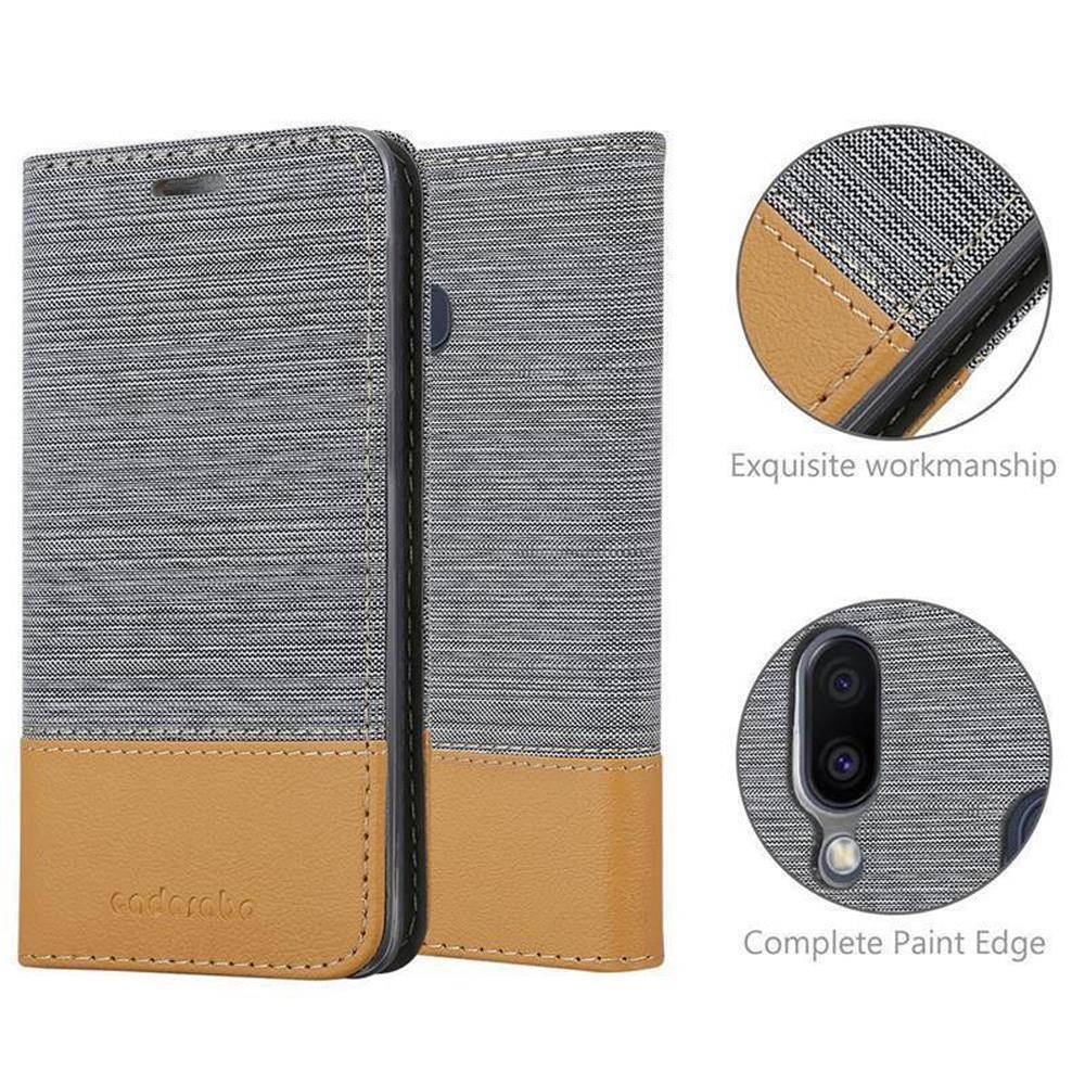 Cadorabo Hülle für Samsung Galaxy M20 Schutzhülle in Grau Handy Hülle Etui Book Case Cover