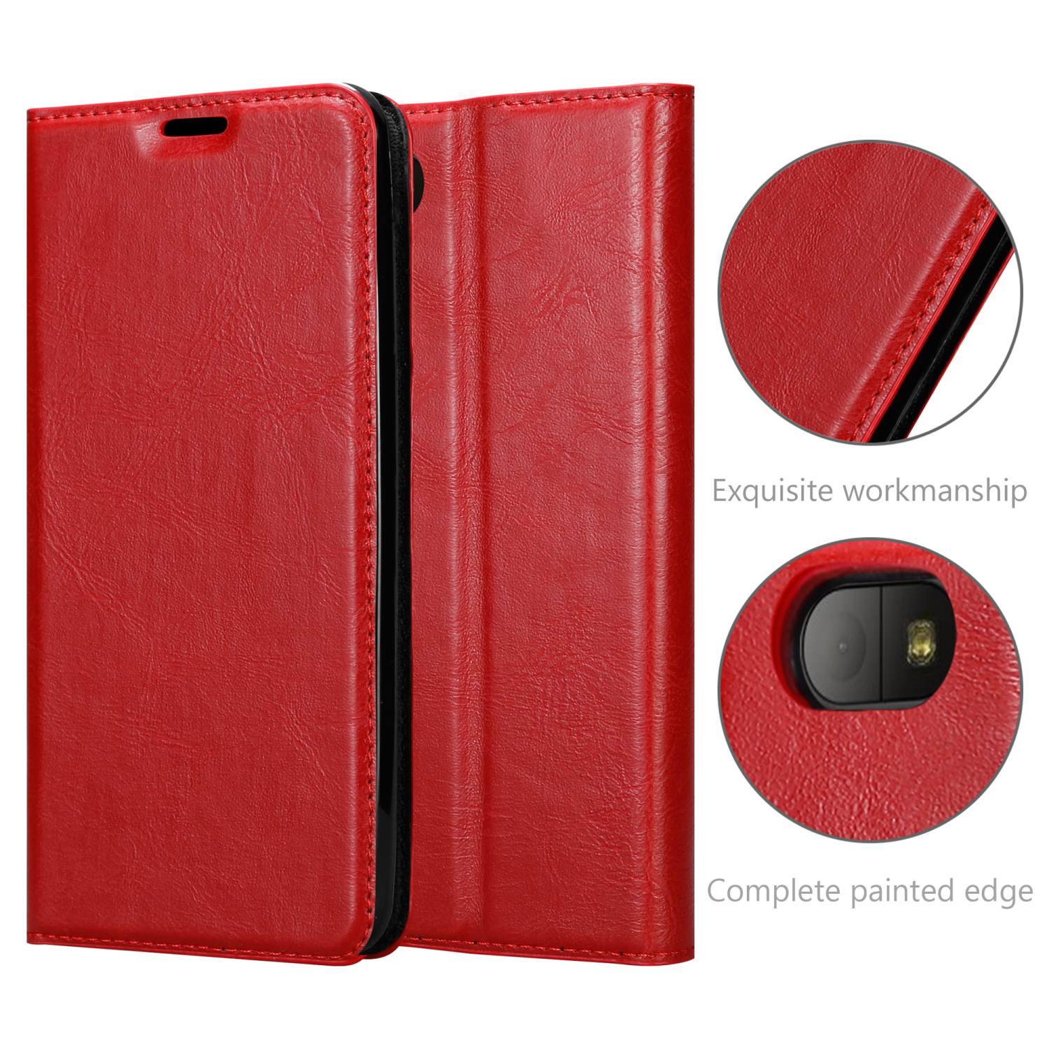 Cadorabo Hülle für Xiaomi RedMi GO Schutz Hülle in Braun Handyhülle Etui Case Cover Magnetverschluss