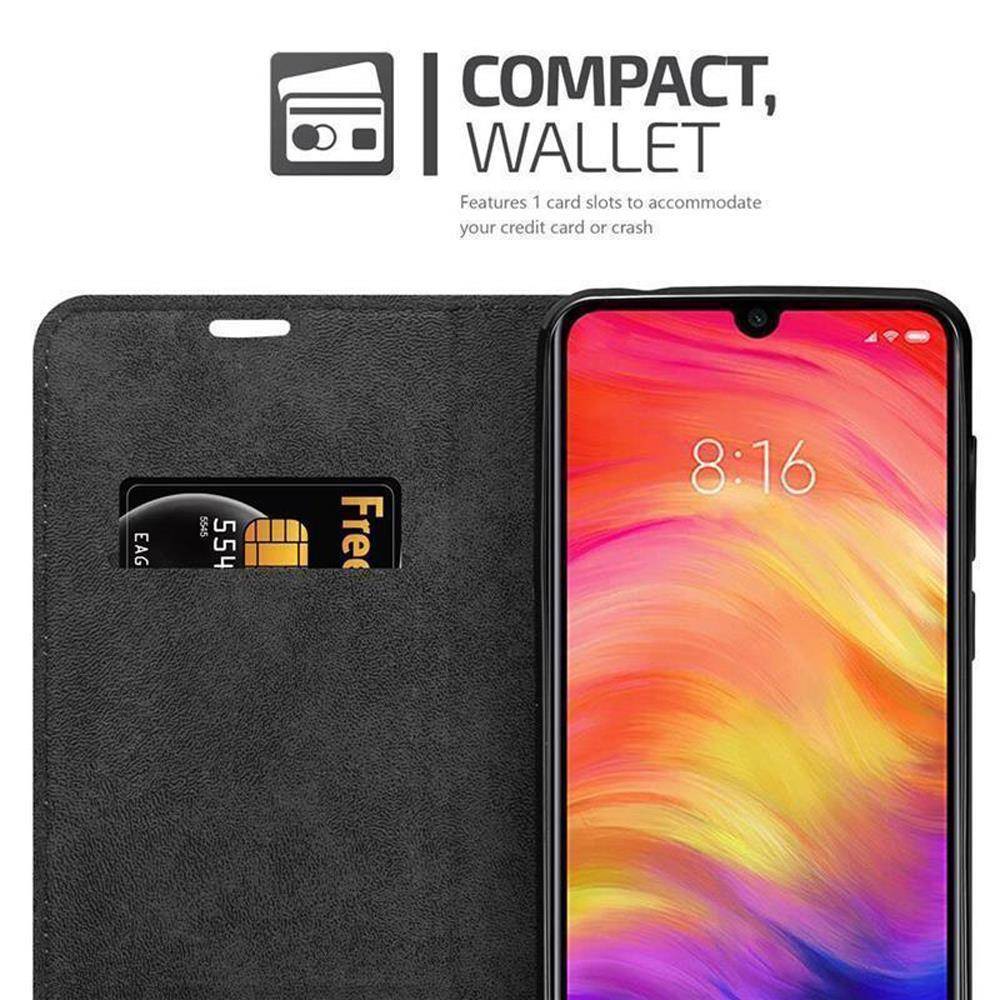 Cadorabo Hülle für Xiaomi RedMi NOTE 7 Schutz Hülle in Rot Handyhülle Etui Case Cover Magnetverschluss