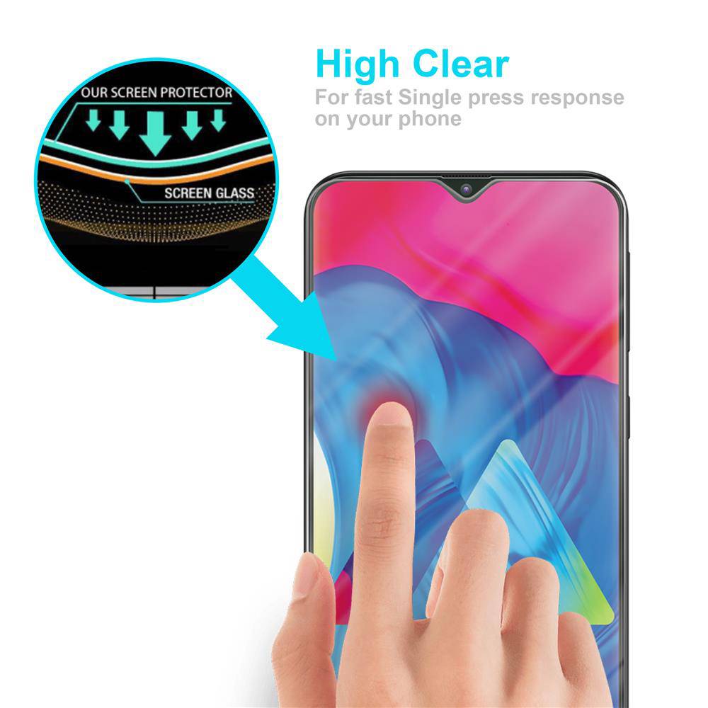 Cadorabo Panzer Folie für Samsung Galaxy M10 Schutzfolie in Transparent Gehärtetes Tempered Display-Schutzglas