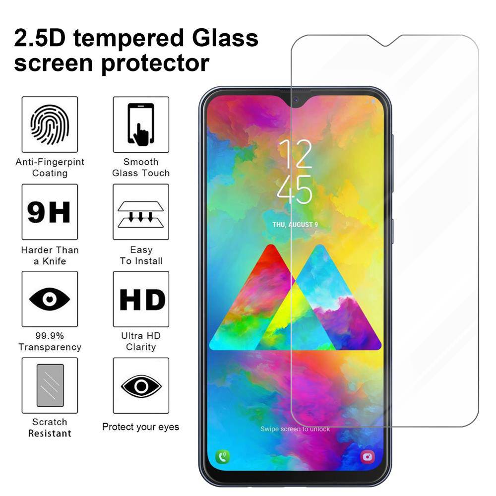 Cadorabo Panzer Folie für Samsung Galaxy M20 Schutzfolie in Transparent Gehärtetes Tempered Display-Schutzglas