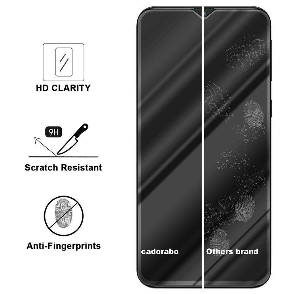 Cadorabo Panzerfolie für Samsung Galaxy M10 Schutzfolie in Schwarz Vollbild Folie Tempered Display Schutzglas