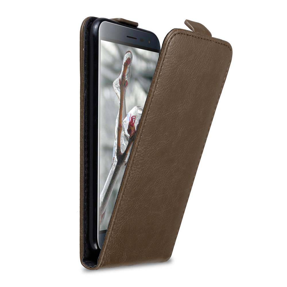 Cadorabo Hülle für Asus ZenFone 3 (5.2 Zoll) Schutz Hülle in Braun Flip Etui Handyhülle Case Cover