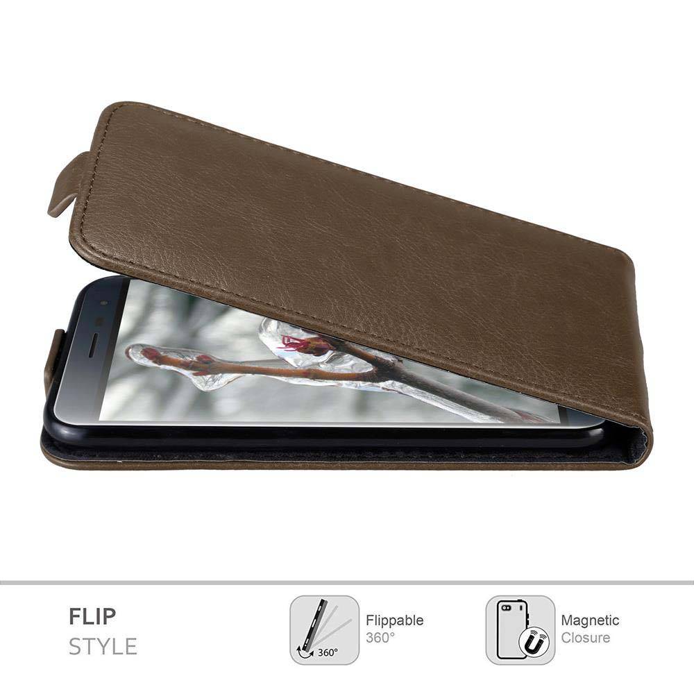 Cadorabo Hülle für Asus ZenFone 3 (5.2 Zoll) Schutz Hülle in Braun Flip Etui Handyhülle Case Cover
