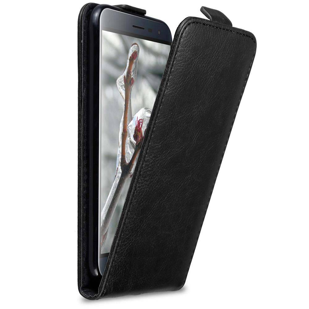 Cadorabo Hülle für Asus ZenFone 3 (5.2 Zoll) Schutz Hülle in Schwarz Flip Etui Handyhülle Case Cover