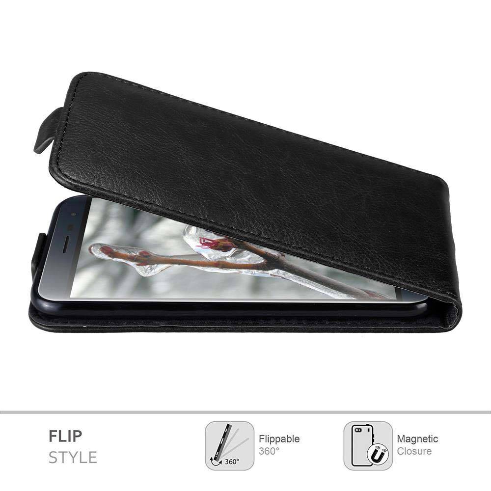 Cadorabo Hülle für Asus ZenFone 3 (5.2 Zoll) Schutz Hülle in Schwarz Flip Etui Handyhülle Case Cover