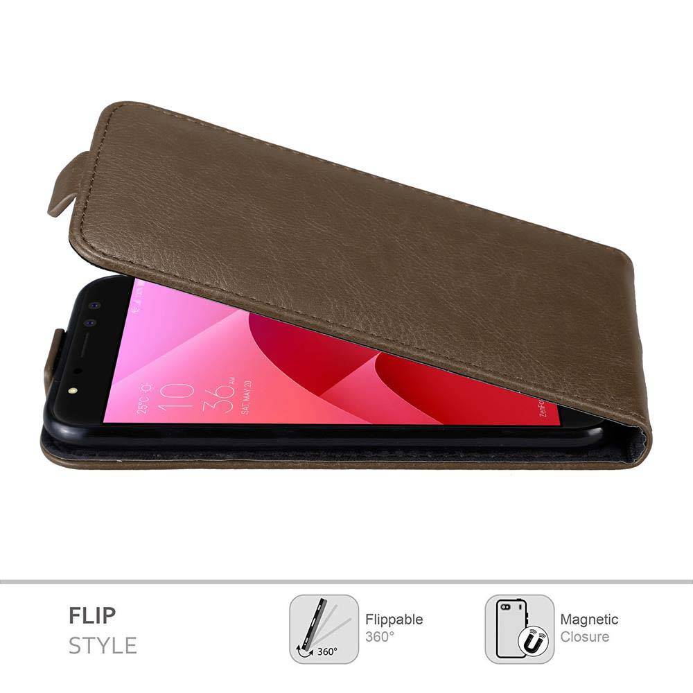 Cadorabo Hülle für Asus ZenFone 4 Selfie PRO Schutz Hülle in Braun Flip Etui Handyhülle Case Cover