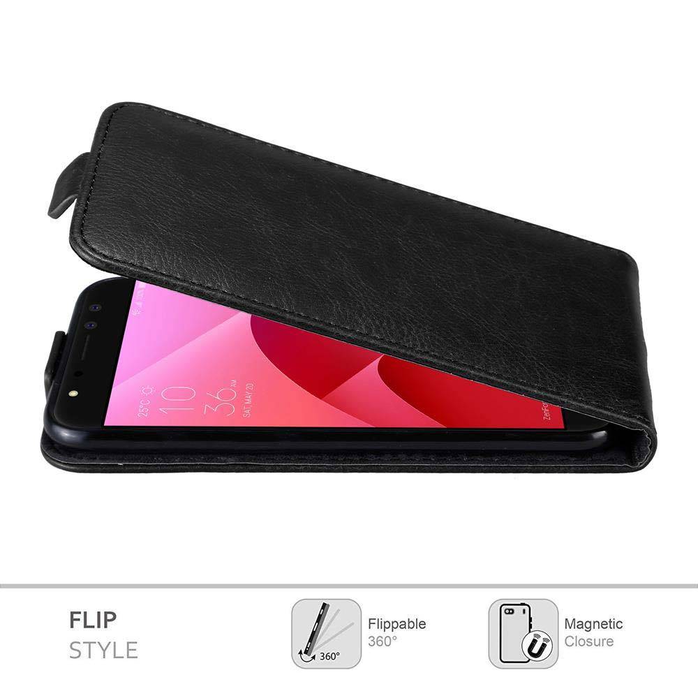 Cadorabo Hülle für Asus ZenFone 4 Selfie PRO Schutz Hülle in Schwarz Flip Etui Handyhülle Case Cover