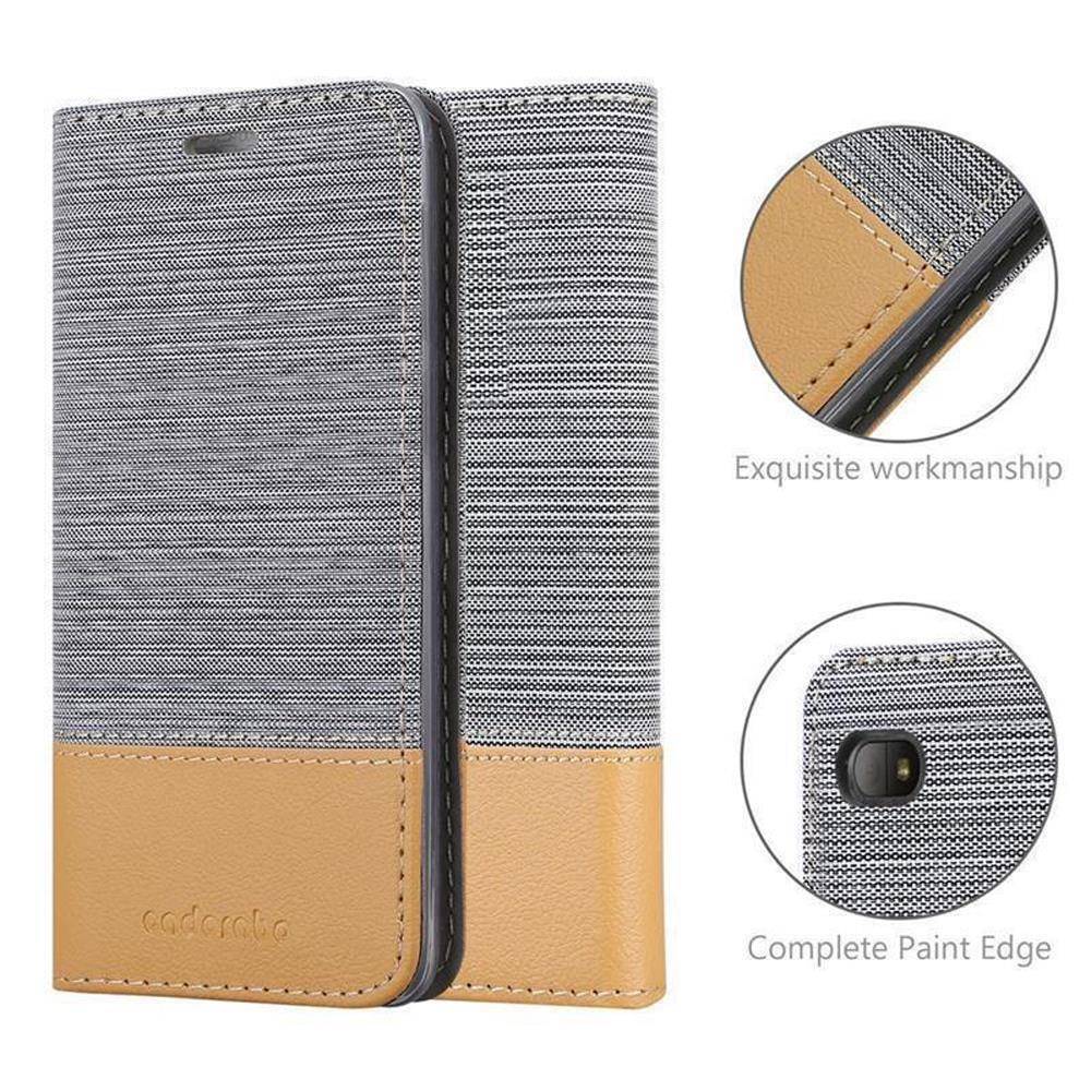 Cadorabo Hülle für Blackberry Q10 Schutzhülle in Grau Handy Hülle Etui Book Case Cover