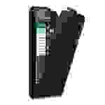 Cadorabo Hülle für Blackberry Q10 Schutz Hülle in Schwarz Flip Etui Handyhülle Case Cover