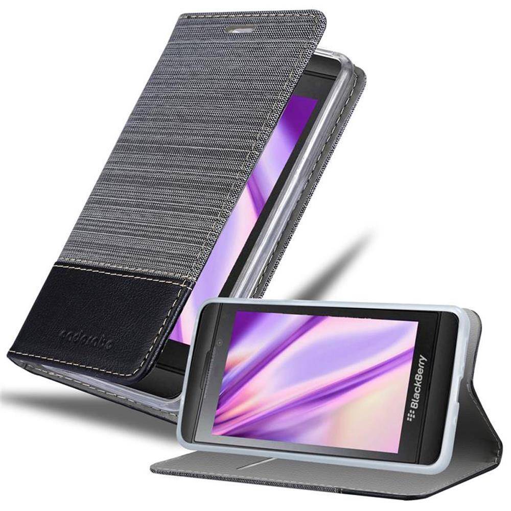 Cadorabo Hülle für Blackberry Z10 Schutzhülle in Grau Handy Hülle Etui Book Case Cover