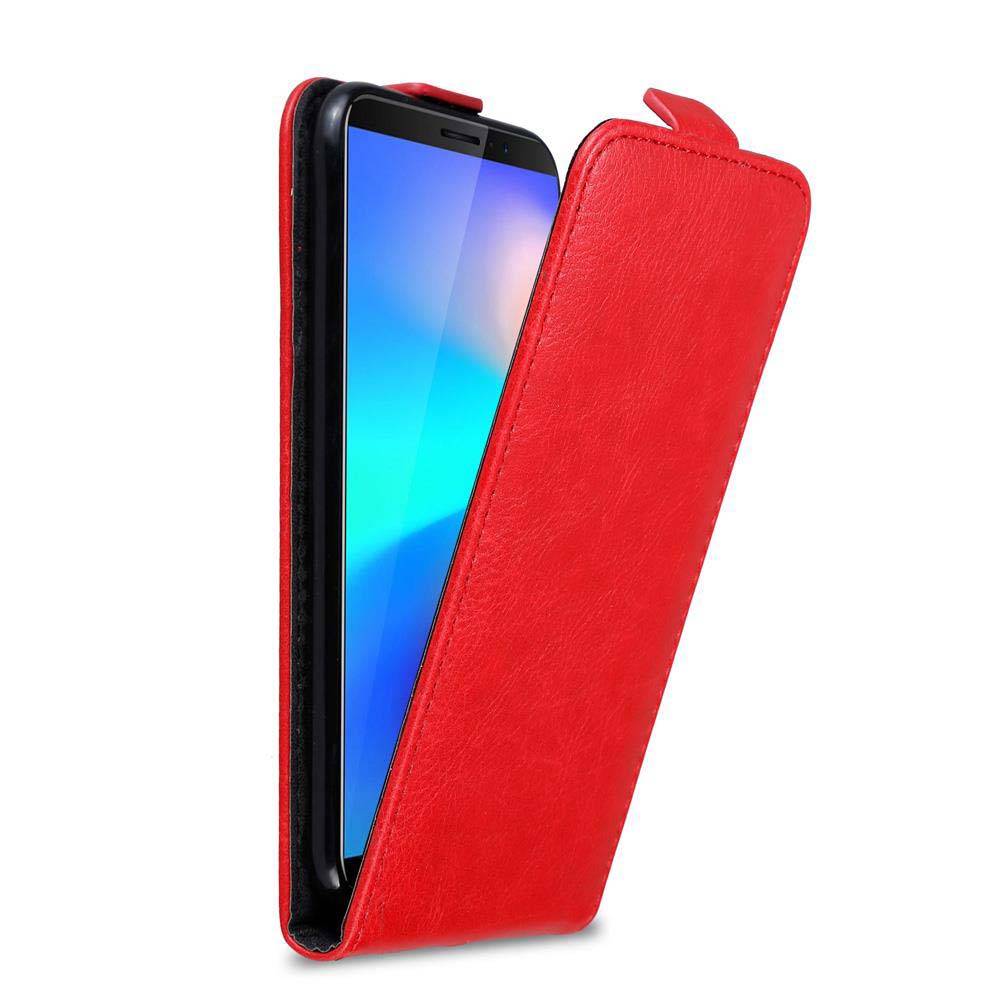 Cadorabo Hülle für Cubot J3 PRO Schutz Hülle in Rot Flip Etui Handyhülle Case Cover