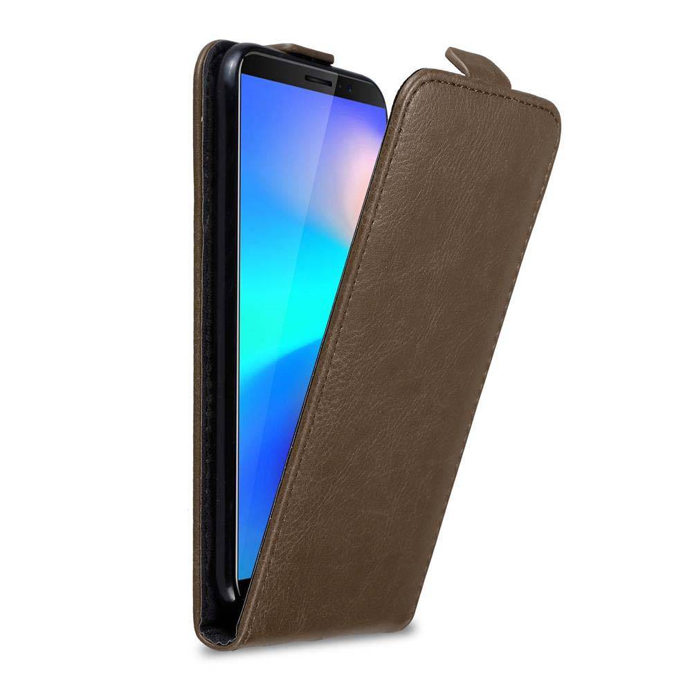 Cadorabo Hülle für Cubot J3 PRO Schutz Hülle in Braun Flip Etui Handyhülle Case Cover