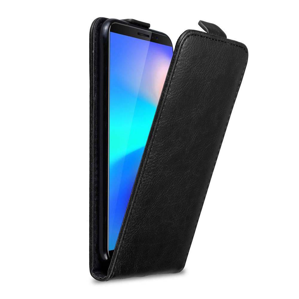 Cadorabo Hülle für Cubot J3 PRO Schutz Hülle in Schwarz Flip Etui Handyhülle Case Cover