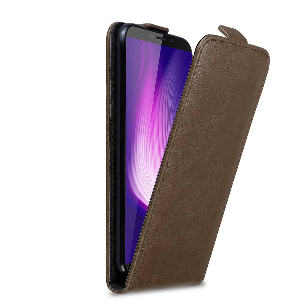Cadorabo Hülle für Cubot NOVA Schutz Hülle in Braun Flip Etui Handyhülle Case Cover
