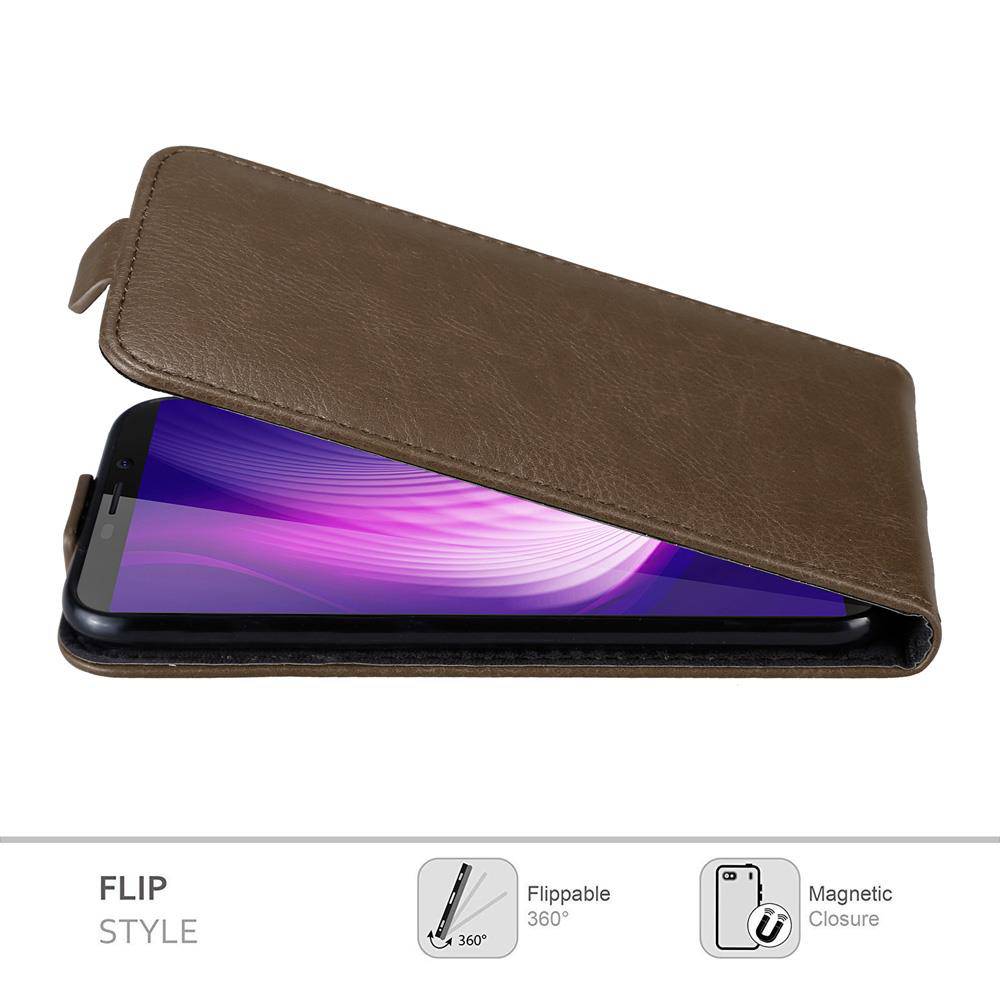 Cadorabo Hülle für Cubot NOVA Schutz Hülle in Braun Flip Etui Handyhülle Case Cover