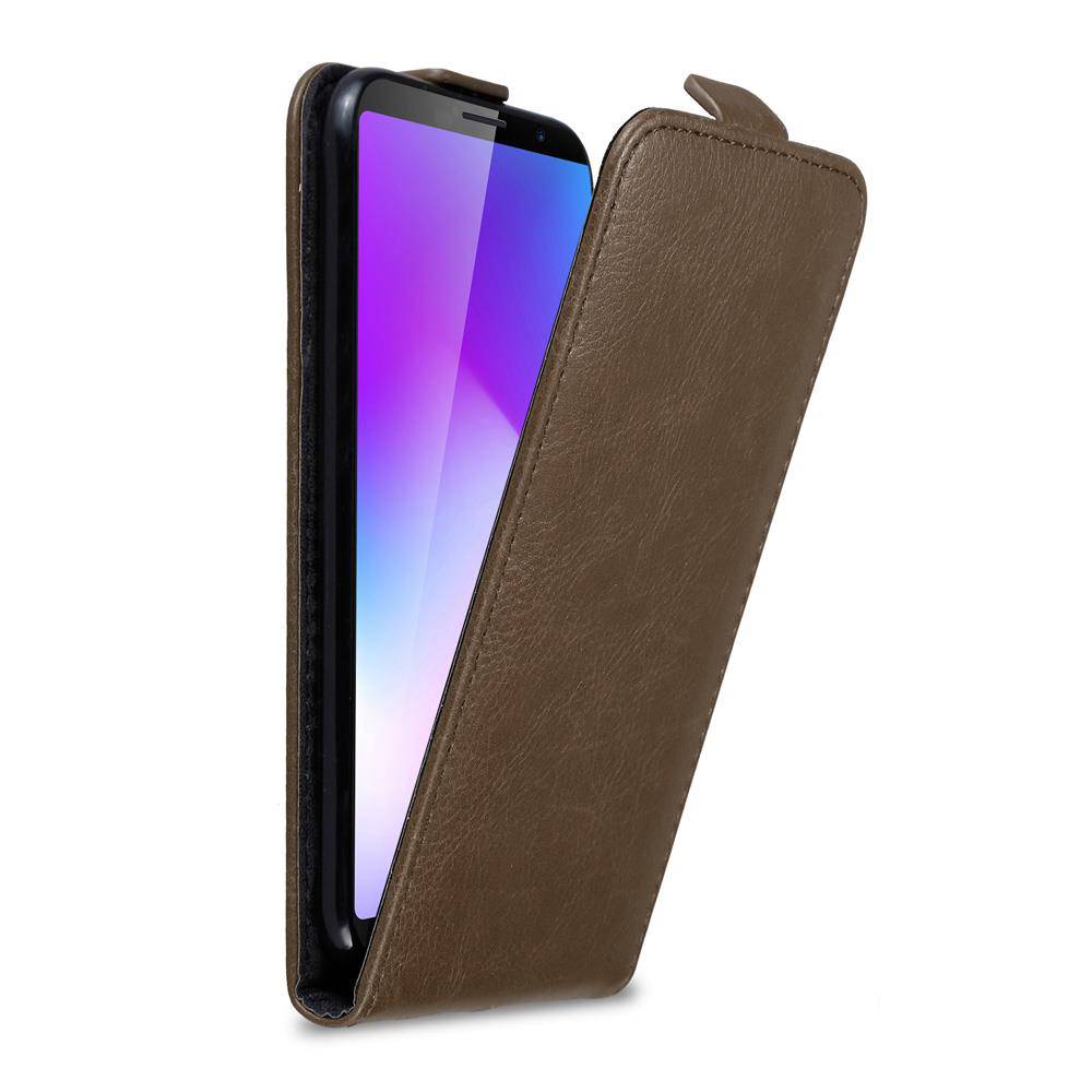 Cadorabo Hülle für Cubot POWER Schutz Hülle in Braun Flip Etui Handyhülle Case Cover