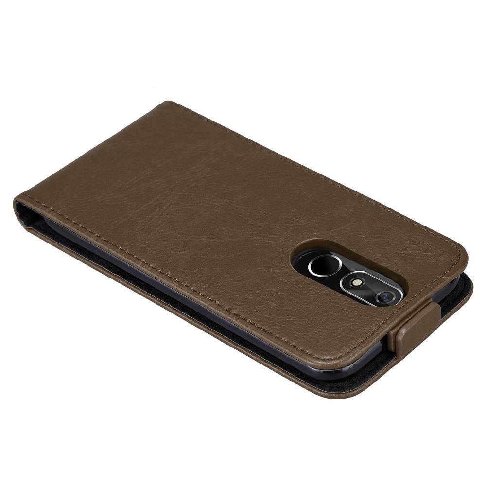 Cadorabo Hülle für Cubot POWER Schutz Hülle in Braun Flip Etui Handyhülle Case Cover