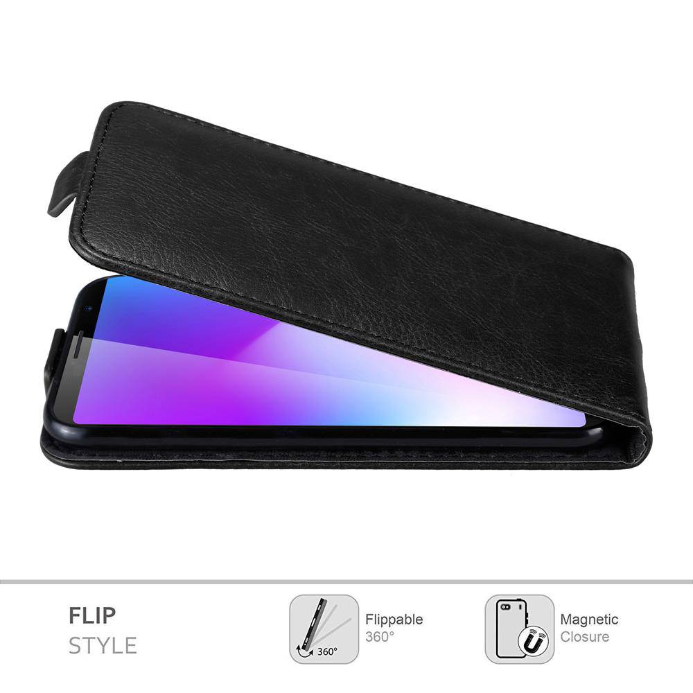 Cadorabo Hülle für Cubot POWER Schutz Hülle in Schwarz Flip Etui Handyhülle Case Cover