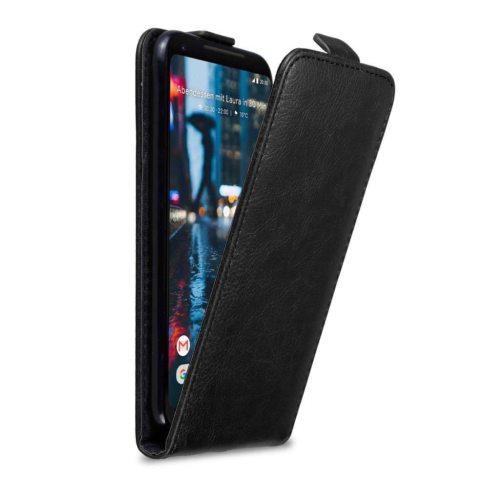Cadorabo Hülle für Google PIXEL 2 XL Schutz Hülle in Schwarz Flip Etui Handyhülle Case Cover