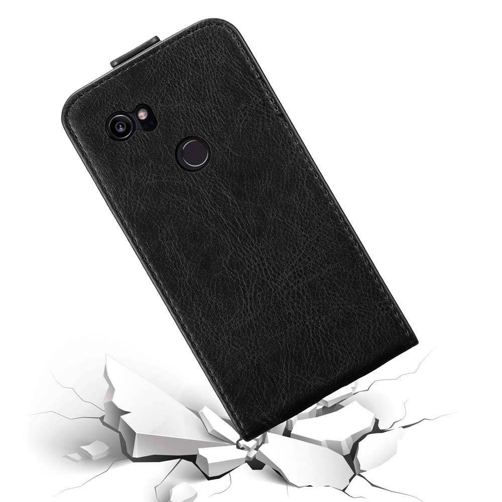 Cadorabo Hülle für Google PIXEL 2 XL Schutz Hülle in Schwarz Flip Etui Handyhülle Case Cover
