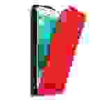 Cadorabo Hülle für Google PIXEL Schutz Hülle in Rot Flip Etui Handyhülle Case Cover